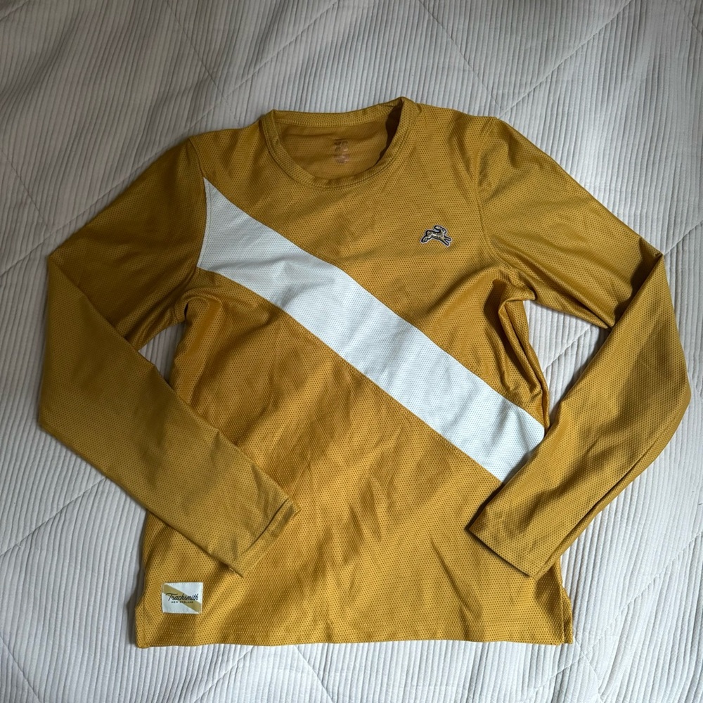Tracksmith Van Cordlandt Long Sleeve XS Gold/Ivory